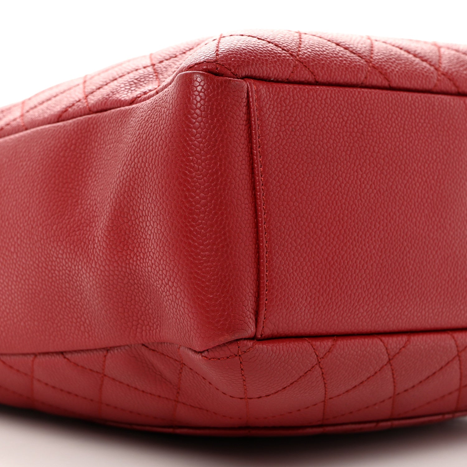 Chanel Caviar Quilted Vertical Grand Shopping Tote GST Red 9 of 11