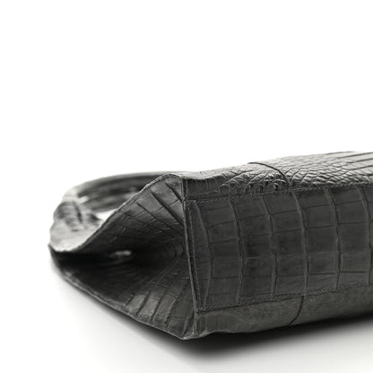 Nancy Gonzalez Crocodile Shoulder Bag Gray 8 of 9