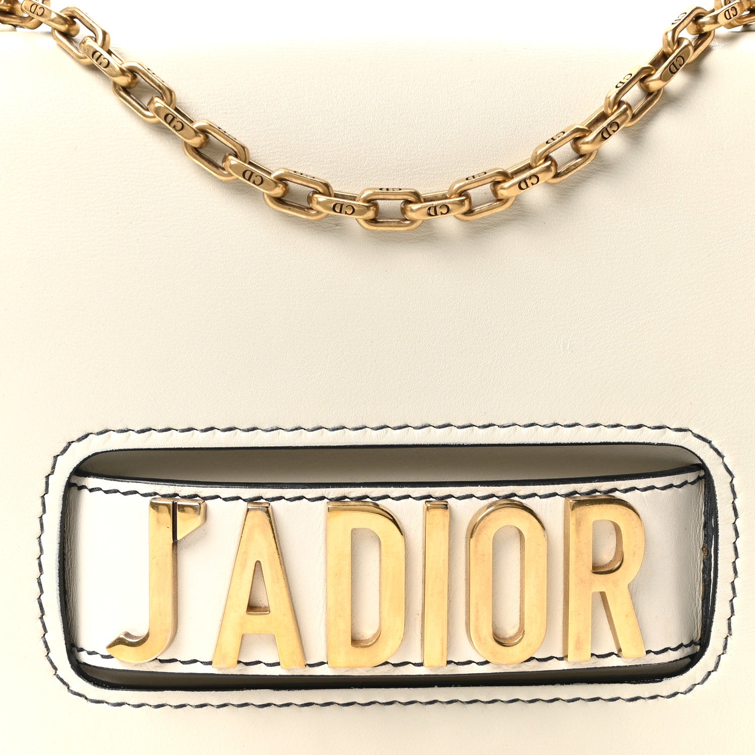 Christian Dior Calfskin J'Adior Chain Flap Bag Off White 7 of 9