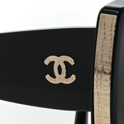 Chanel Acetate Rectangle Sunglasses 5435 Black 9 of 9