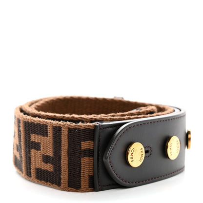 Fendi Ribbon Vitello Seta FF 1974 Adjustable Strap You Fango Marrone Black 5 of 15