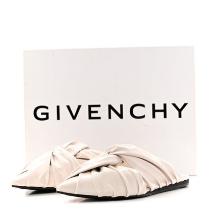 Givenchy Patent Show Twist Flat Mule Sandals 38 Ivory 10 of 10
