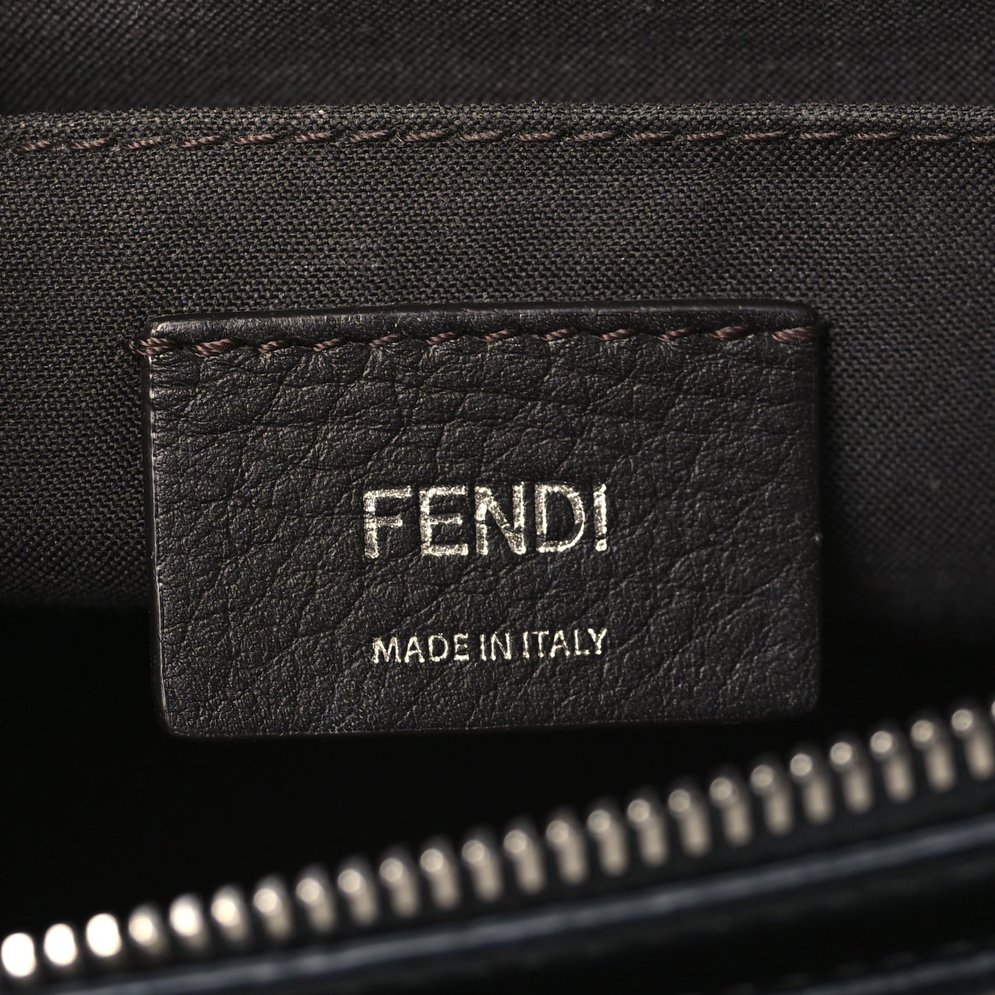 Vitello Dolce Bi-Color FF 1974 Embossed Mini By The Way Boston Bag Black Maya