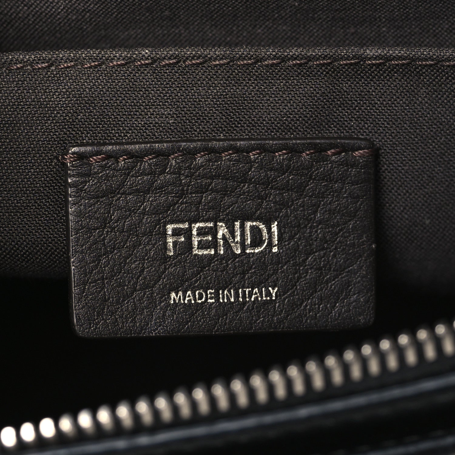 Fendi Vitello Dolce Bi-Color FF 1974 Embossed Mini By The Way Boston Bag Black Maya 6 of 9