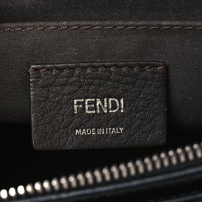 Fendi Vitello Dolce Bi-Color FF 1974 Embossed Mini By The Way Boston Bag Black Maya 6 of 9
