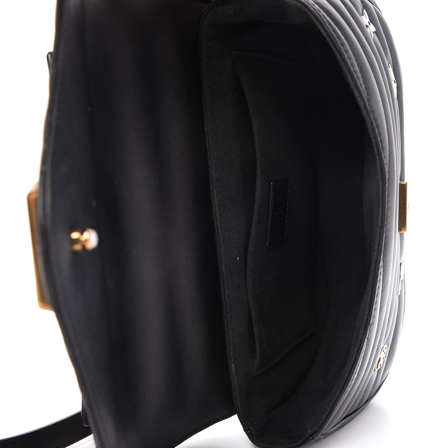 Calfskin Love Lock New Wave Chain MM Black