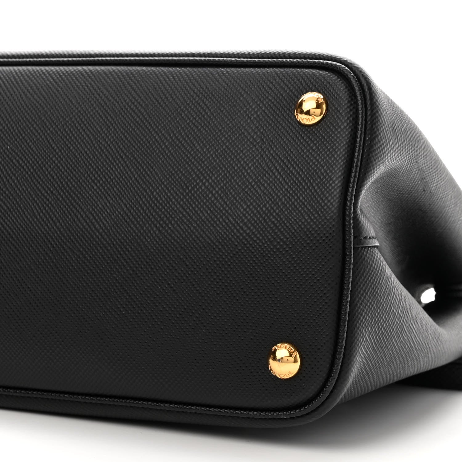 Prada Saffiano Cuir Small Double Bag Black Fuoco 11 of 11