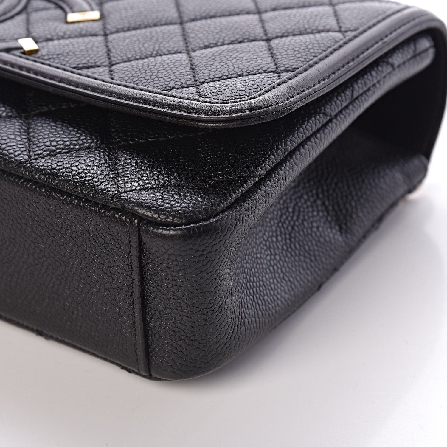 Chanel Caviar Quilted Medium CC Filigree Flap Black 9 of 10