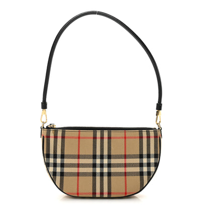 Burberry Vintage Check Calfskin Olympia Slim Pouch Archive Beige 1 of 12