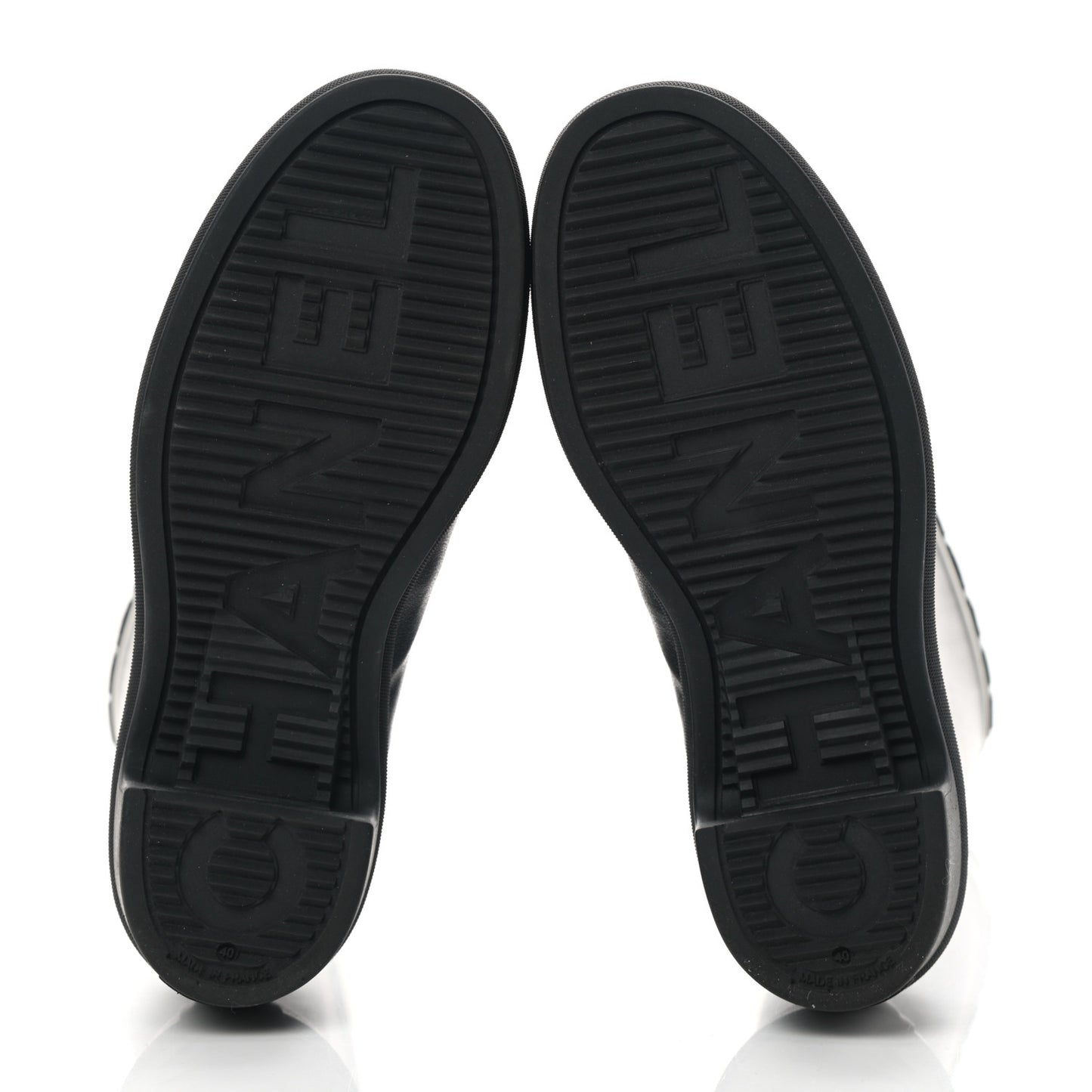 Rubber Logo Rain Boots 40 Black White