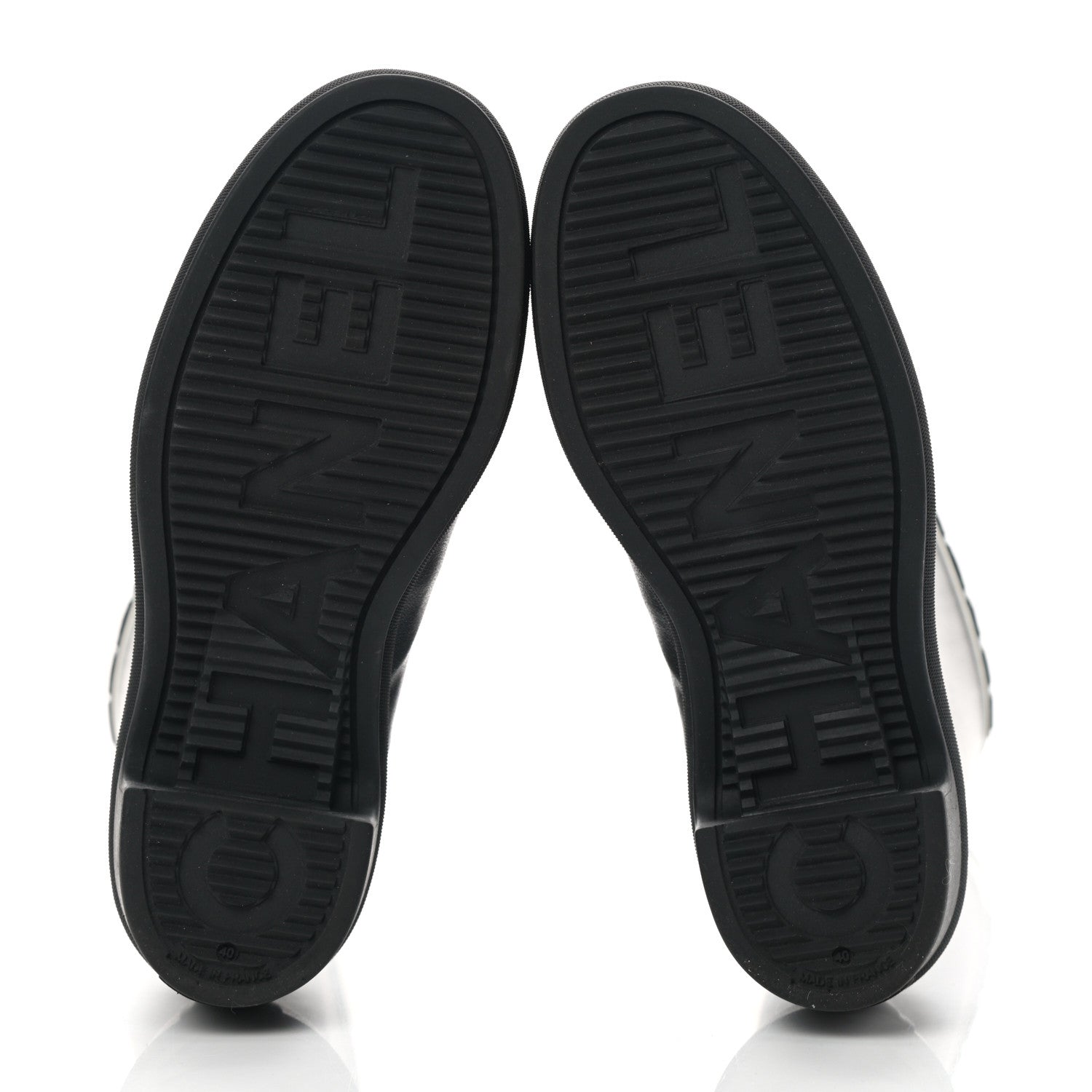 Chanel Rubber Logo Rain Boots 40 Black White 5 of 13