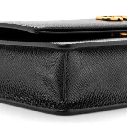 Salvatore Ferragamo Hammered Calfskin Seila Top Handle Crossbody Bag Black 9 of 9