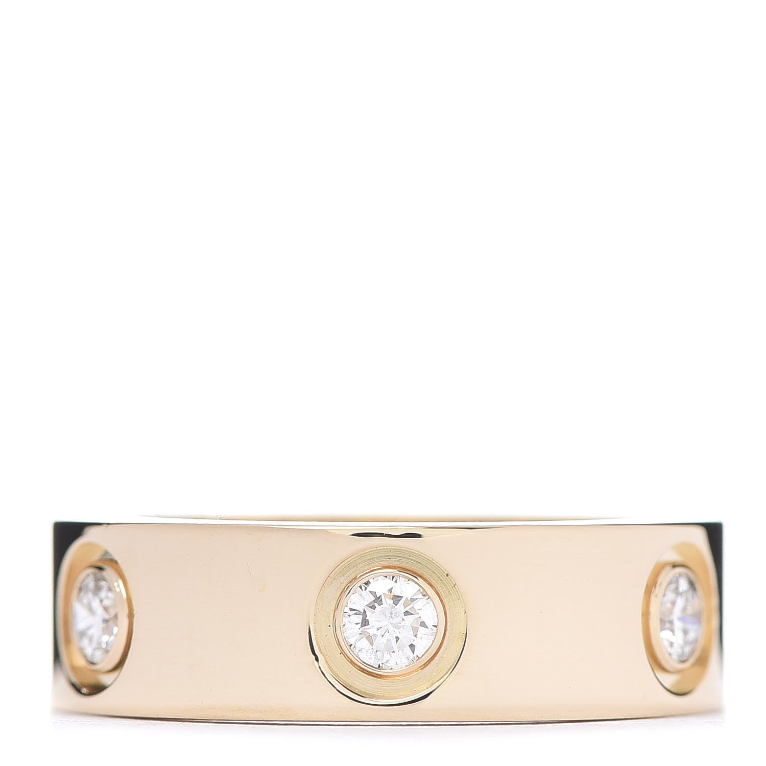 Cartier 18K Yellow Gold 6 Diamond 5.5mm LOVE Ring 48 4.5 3 of 4