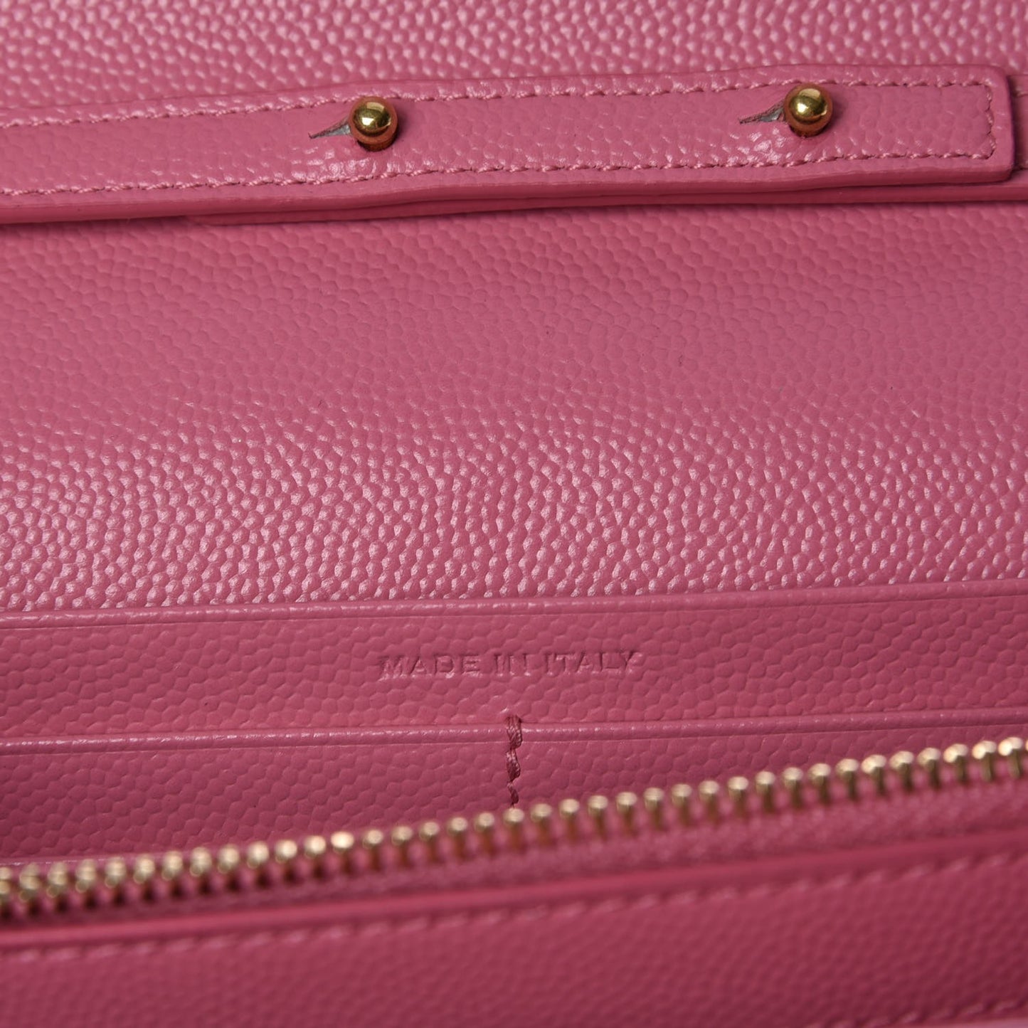 Grain De Poudre Matelasse Chevron Monogram Chain Wallet Indian Pink