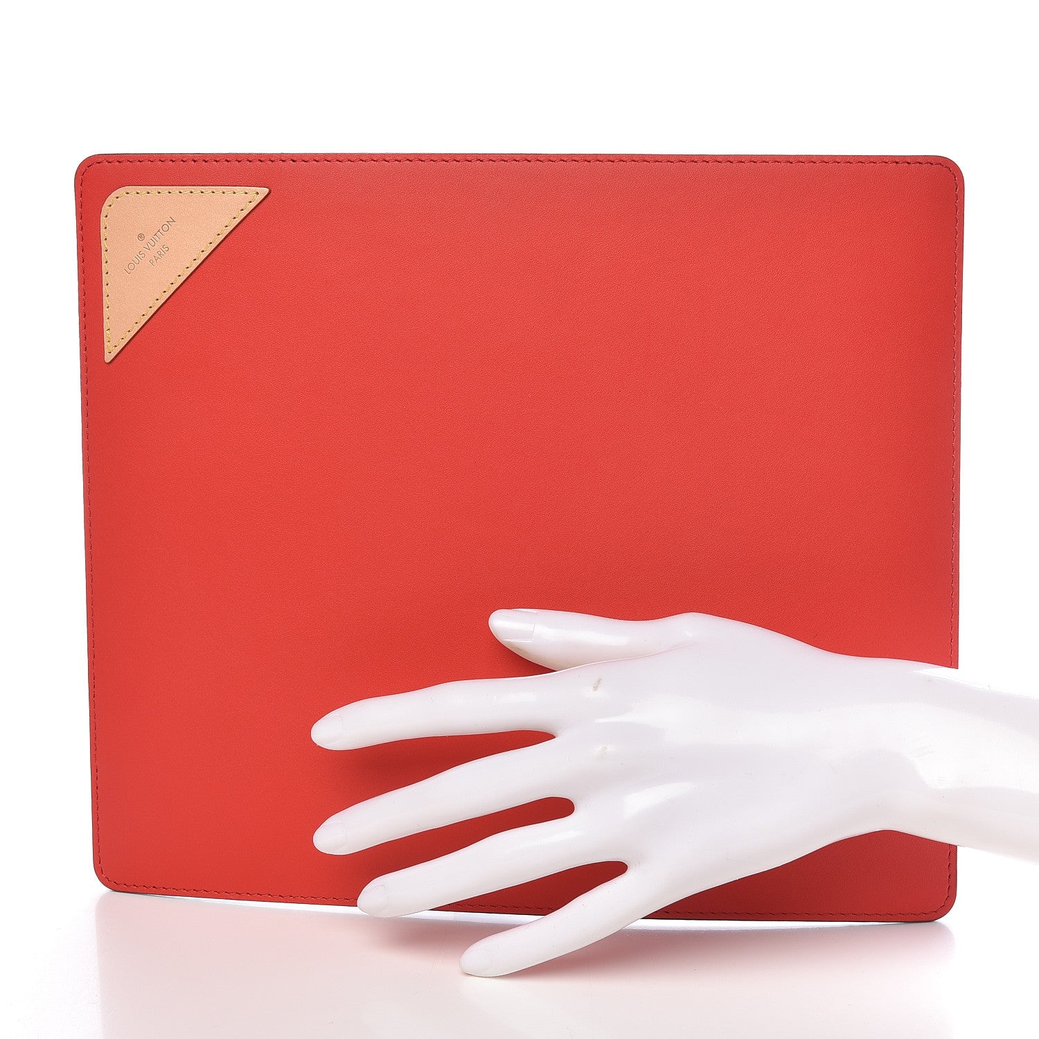 Louis Vuitton Calfskin Monogram Mouse Pad Red 2 of 7