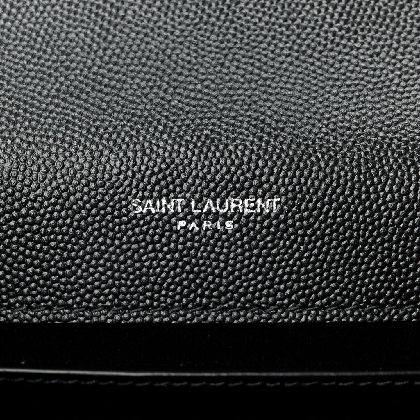SAINT LAURENT Grain De Poudre Medium Classic Monogram Kate Tassel Satchel Black