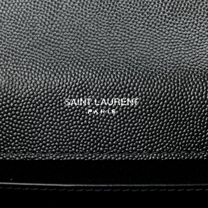 Saint Laurent SAINT LAURENT Grain De Poudre Medium Classic Monogram Kate Tassel Satchel Black 6 of 11