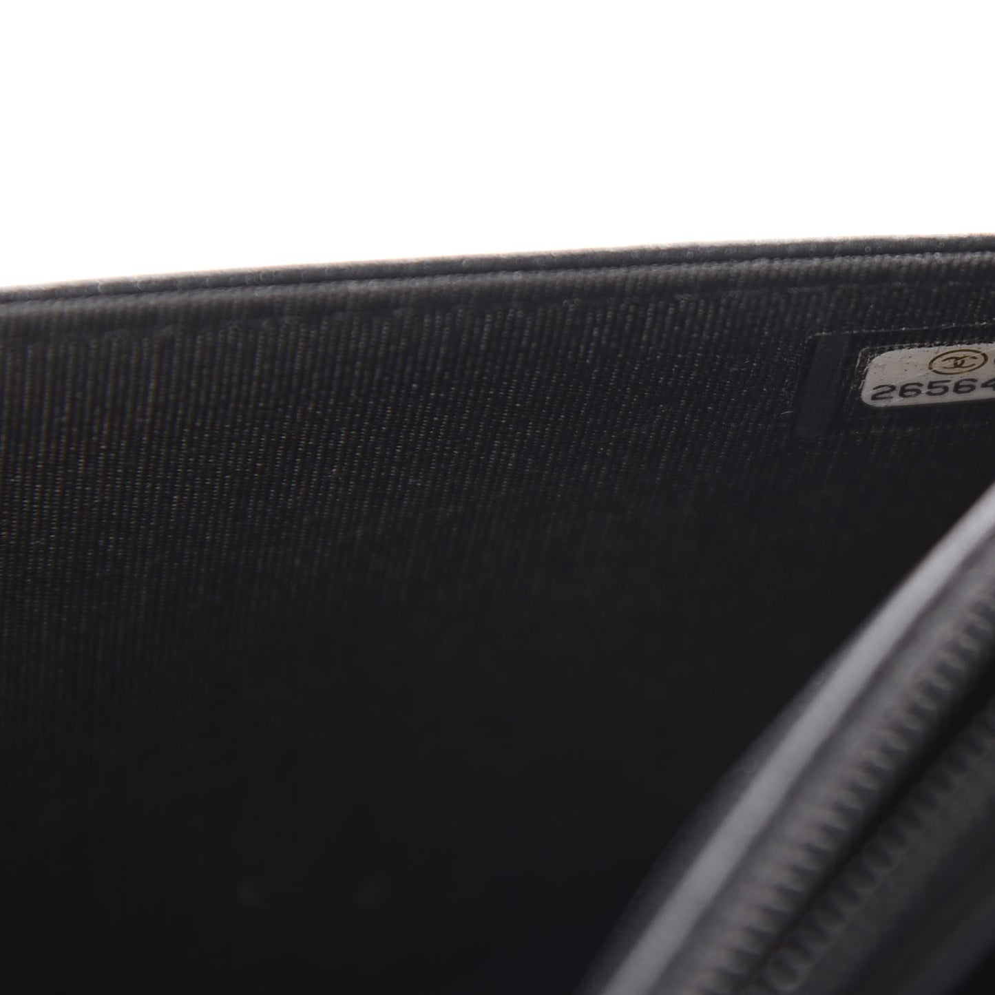 Iridescent Lambskin Quilted Pearl Wallet On Chain WOC Black