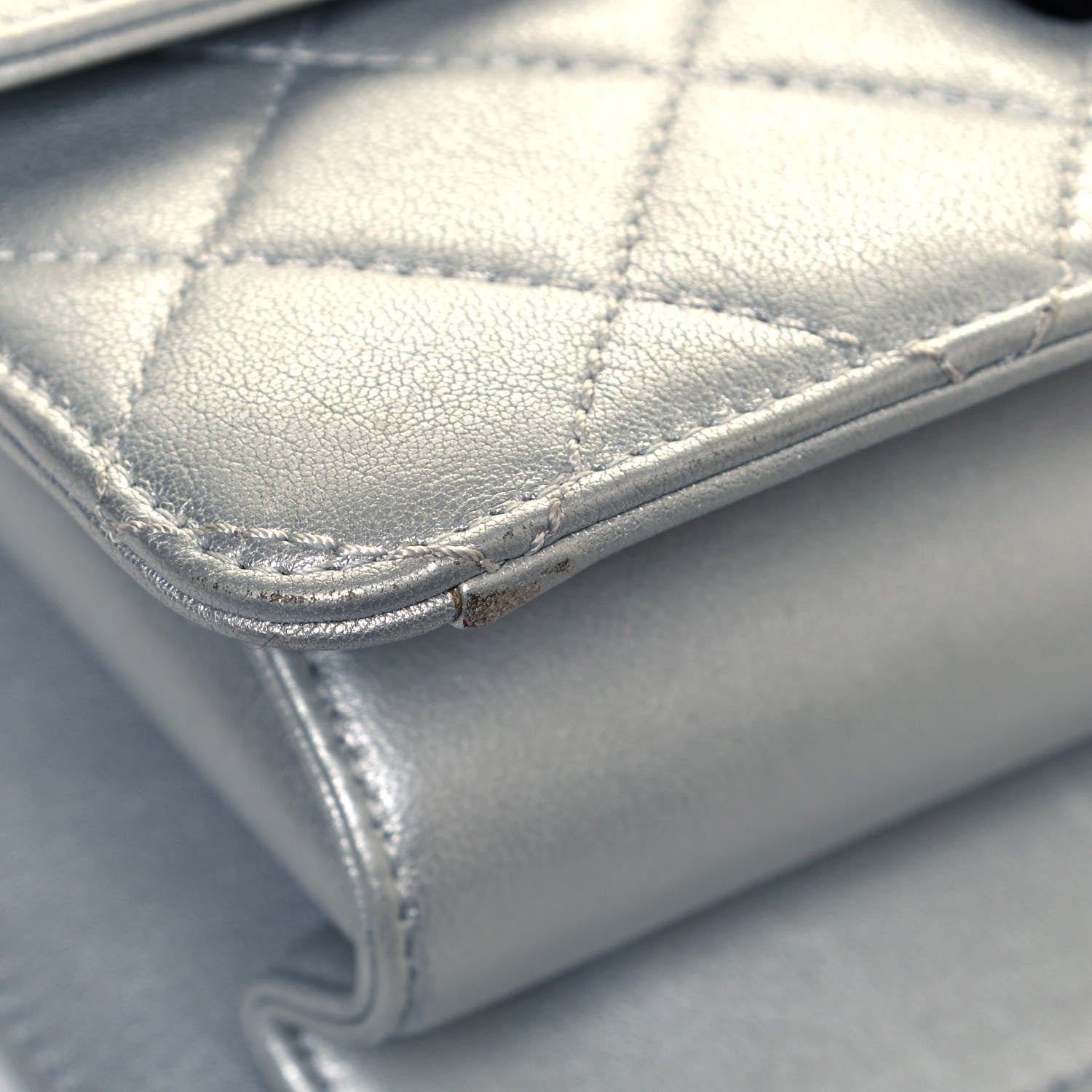 Chanel Metallic Sheepskin Quilted Beauty Lock Flap Silver 9 of 16