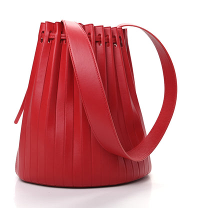 Mansur Gavriel Vegetable Tanned Calfskin Pleated Bucket Bag Fiesta 3 of 8