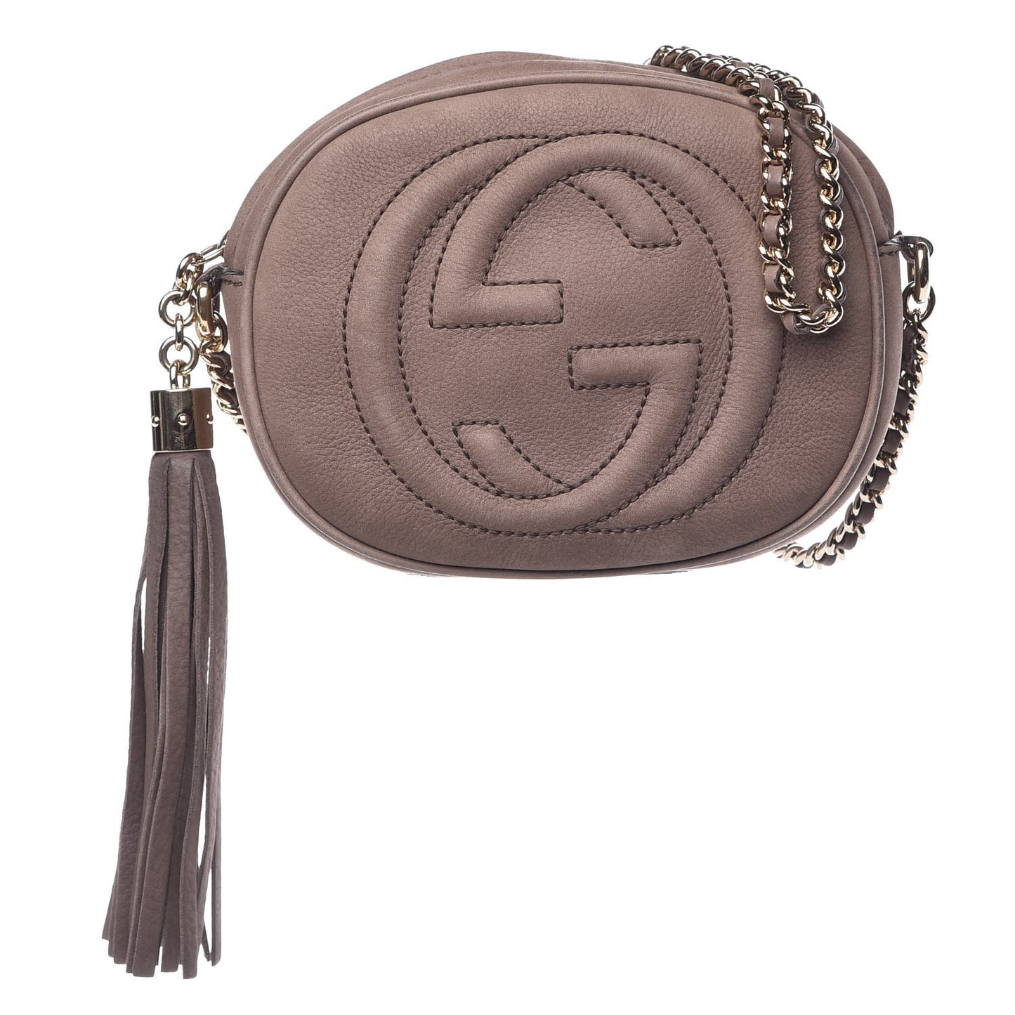 Vitello Range Mini Soho Chain Bag Grey Field