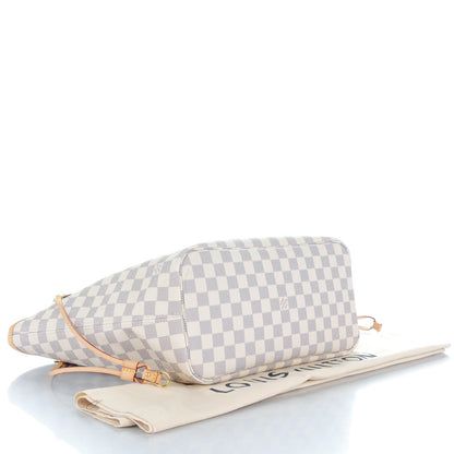 Louis Vuitton Damier Azur Neverfull MM Rose Ballerine 4 of 7