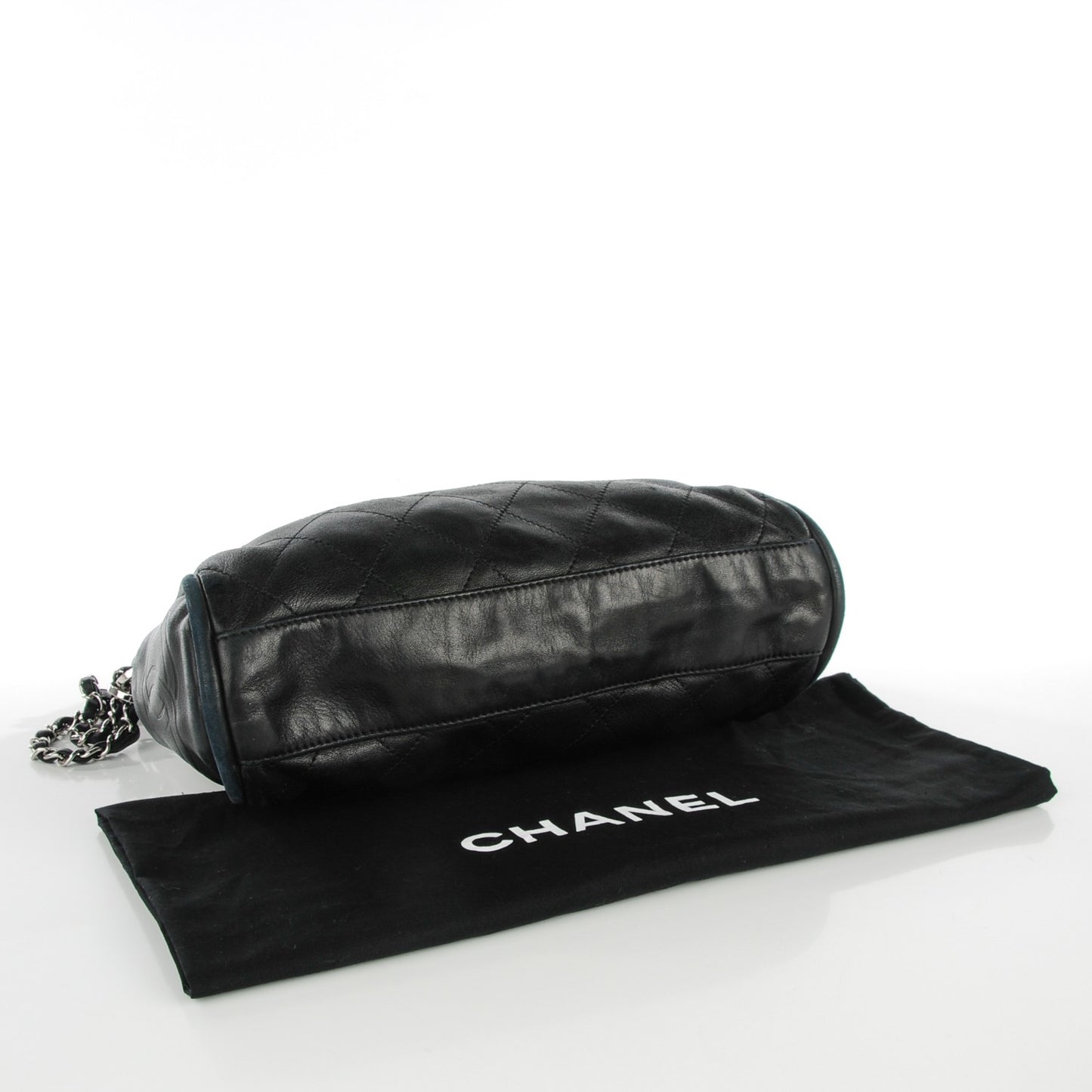Lambskin Stitched Medium Ultimate Soft Tote Black