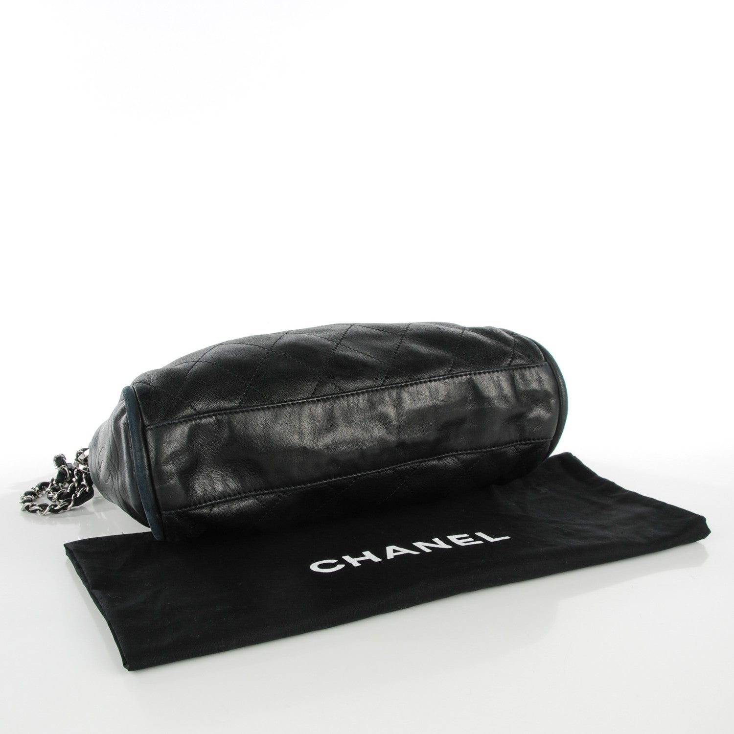 Chanel Lambskin Stitched Medium Ultimate Soft Tote Black 4 of 7