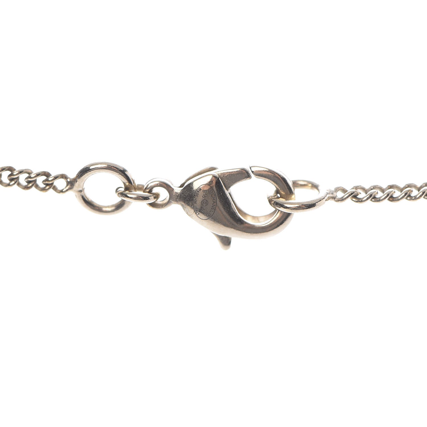 Chanel Pearl Crystal CC Pendant Necklace Gold 5 of 6