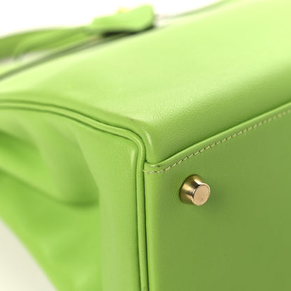 Hermes Veau Gulliver Kelly Retourne 28 Vert Cru 8 of 12
