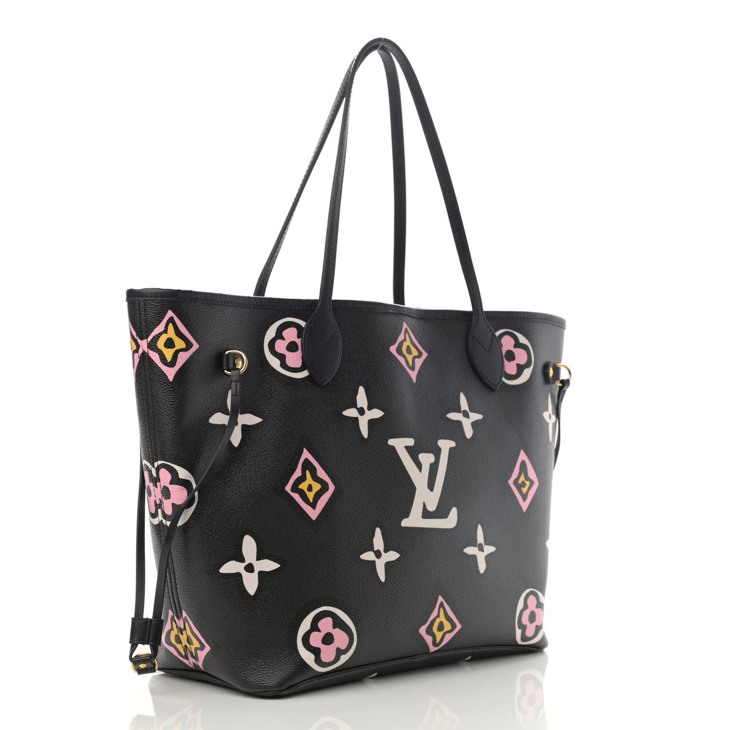 Monogram Giant Wild At Heart Neverfull MM Black