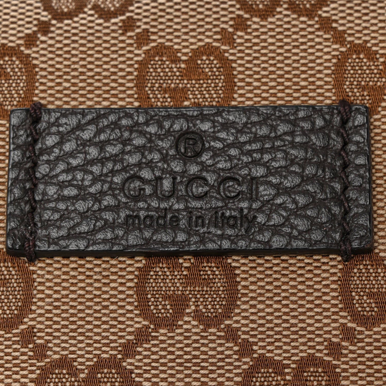 Gucci Monogram Dollar Calfskin Boston Duffle Bag Beige Ebony Testa di Moro Marrone Scuro 5 of 16