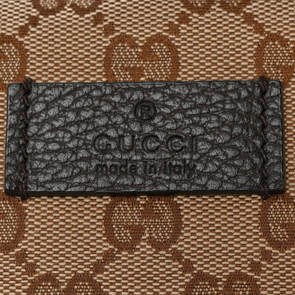 Gucci Monogram Dollar Calfskin Boston Duffle Bag Beige Ebony Testa di Moro Marrone Scuro 5 of 16