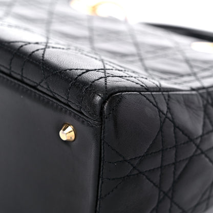 Christian Dior Lambskin Cannage Medium Lady Dior Black 10 of 13