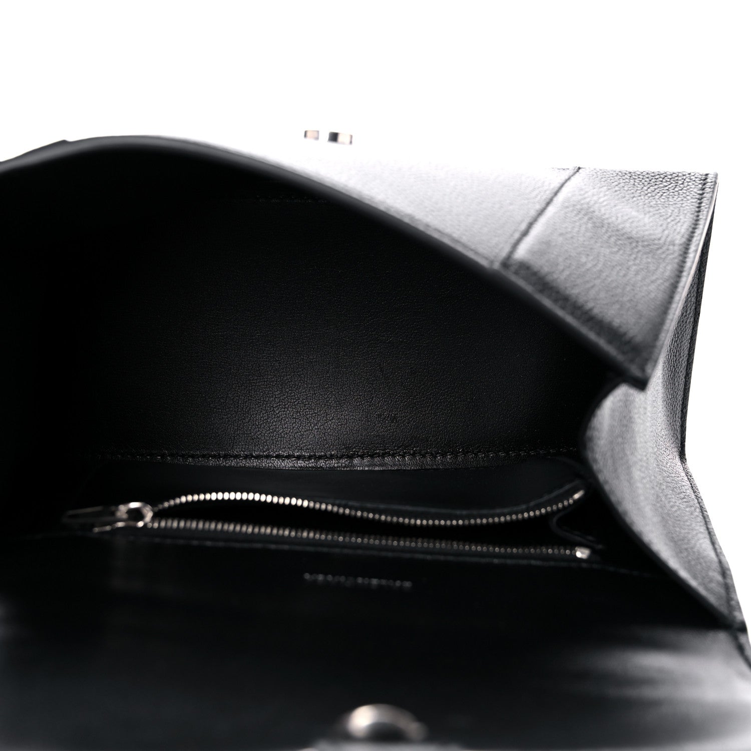 Balenciaga Grained Calfskin Small Hourglass Top Handle Bag Black 5 of 11