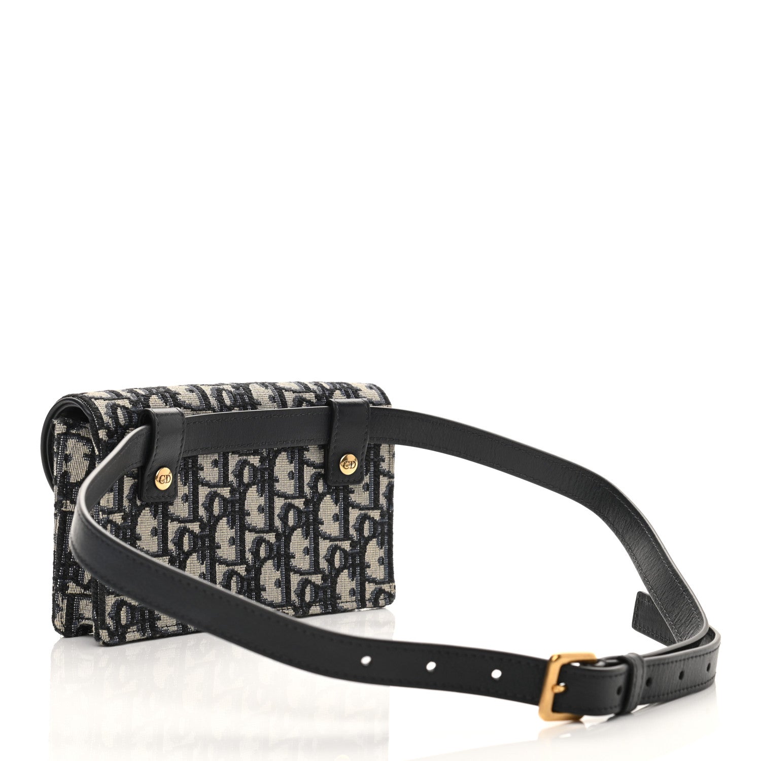Christian Dior Oblique Saddle Belt Bag Blue 2 of 11