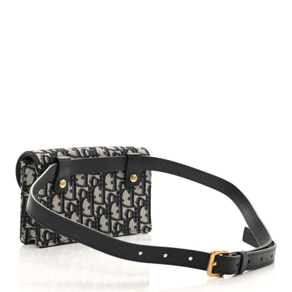 Christian Dior Oblique Saddle Belt Bag Blue 2 of 11