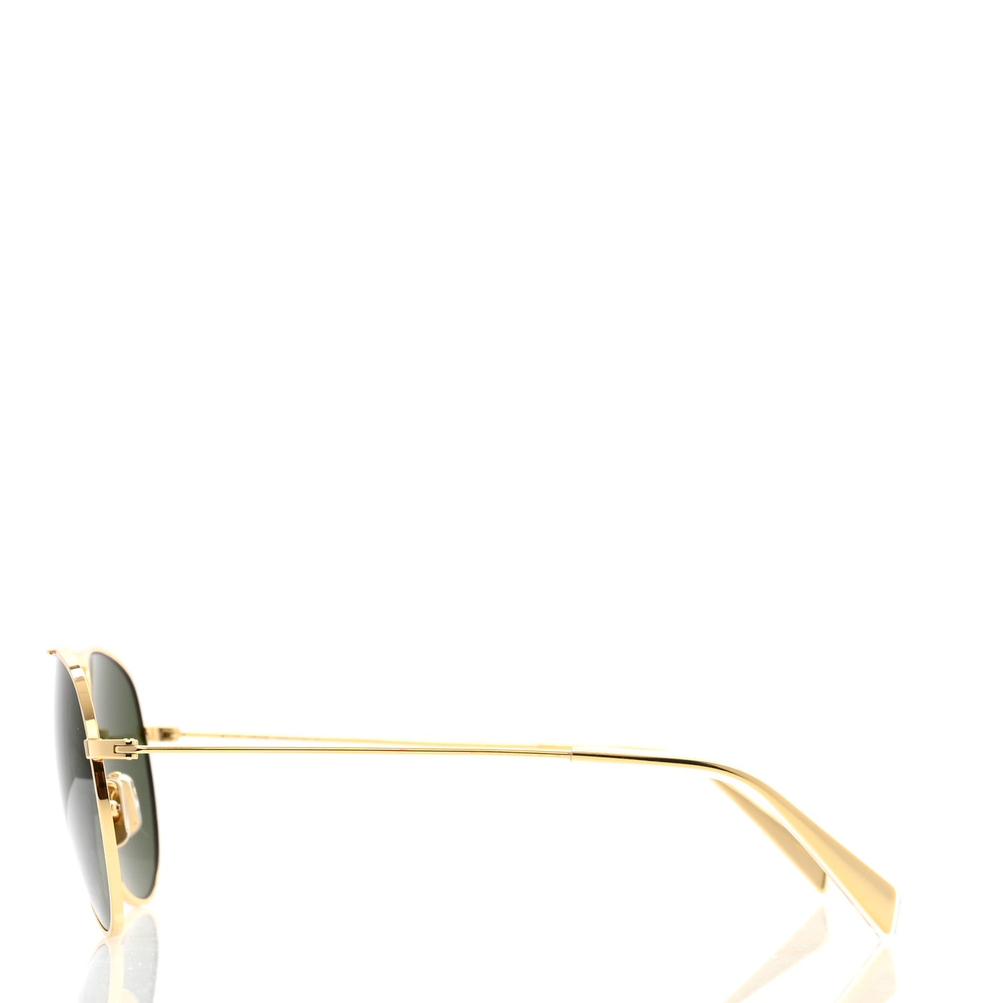 Metal Frame Aviator Sunglasses CL40062U Gold Green