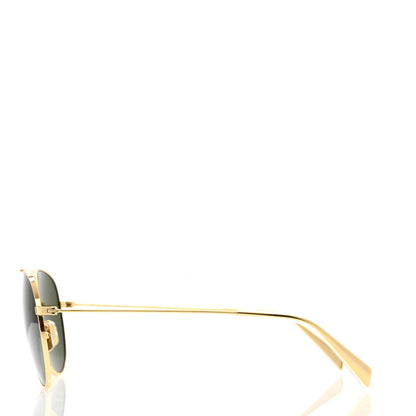 Celine Metal Frame Aviator Sunglasses CL40062U Gold Green 3 of 7