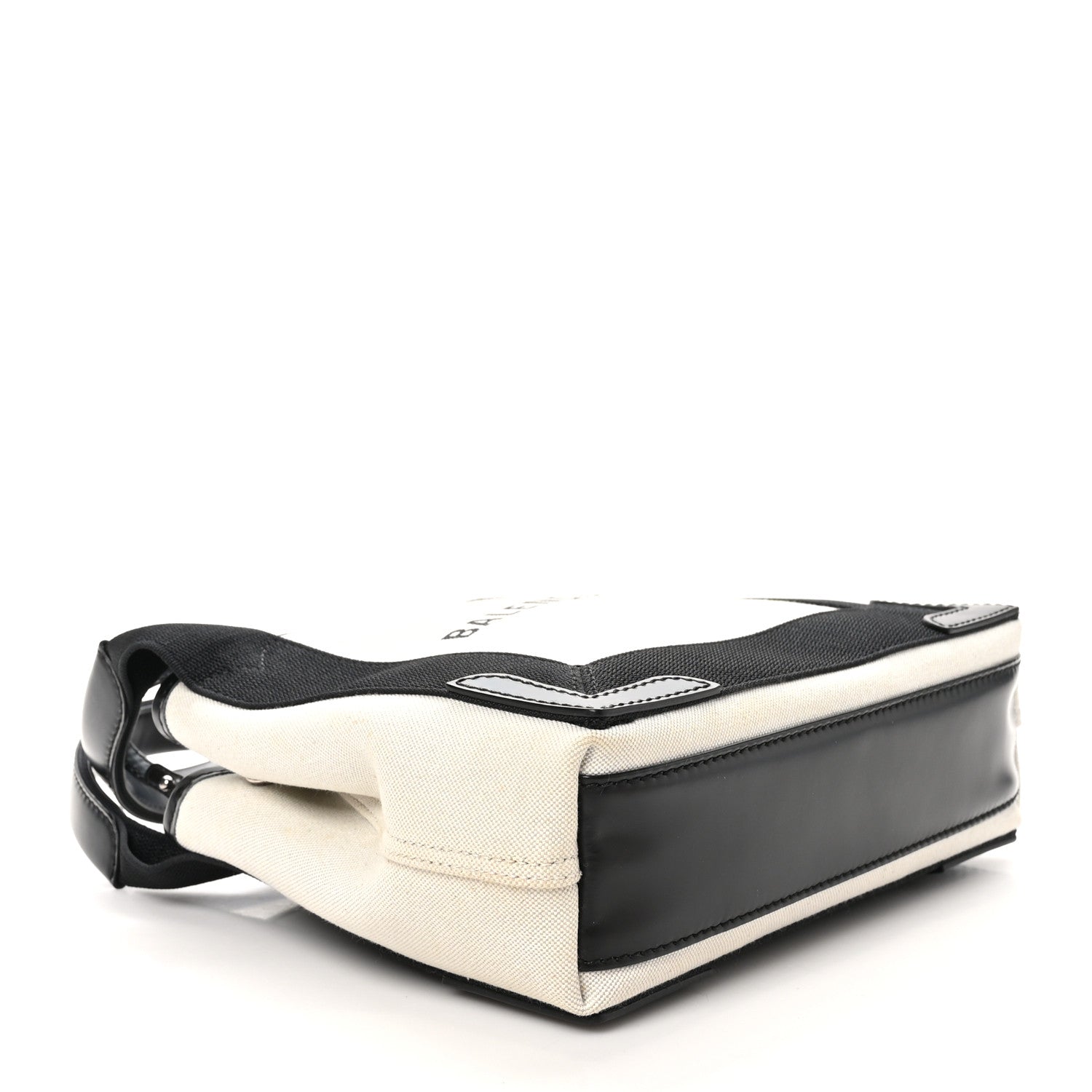 Balenciaga Cotton Canvas Satin Calfskin XS  White Black 5 of 12