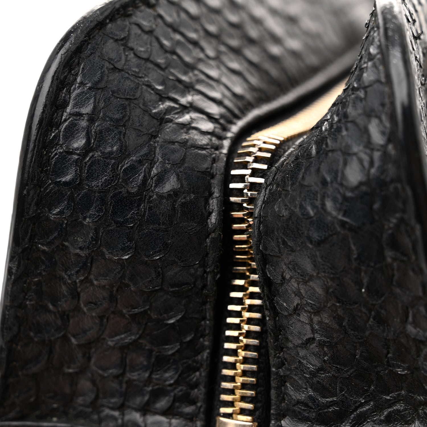 Saint Laurent Python Calfskin Embossed Monogram Baby Cabas Black 14 of 22