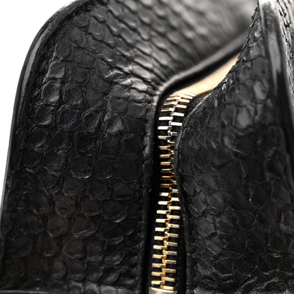 Saint Laurent Python Calfskin Embossed Monogram Baby Cabas Black 14 of 22