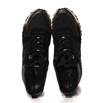 Louis Vuitton Suede Monogram Run Away Sneakers 37 Black 2 of 9