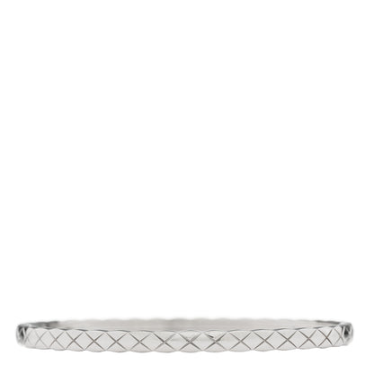 Chanel 18K White Gold Mini Coco Crush Bangle Bracelet S 1 of 4