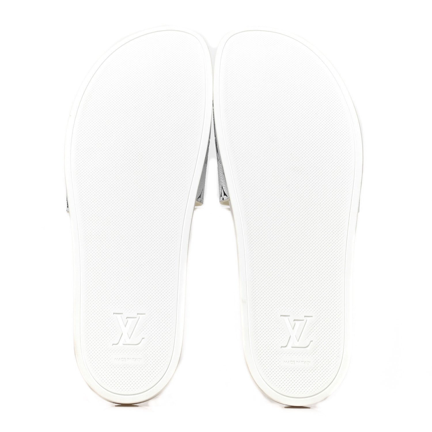 Louis Vuitton Iridescent Rubber Monogram Mens Waterfront Mules 12 White 5 of 8