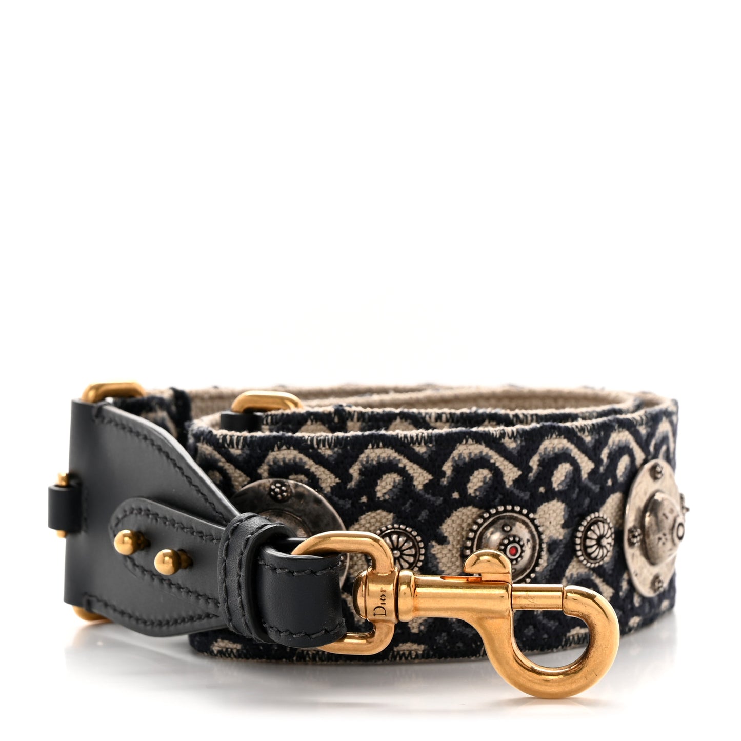 Oblique Studded Shoulder Strap Blue