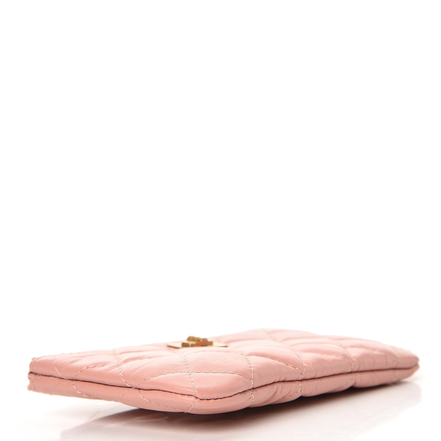 Aged Calfskin Quilted Small Reissue Cosmetic Case Light Pink