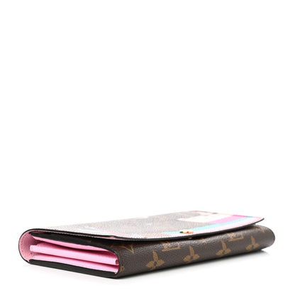 Louis Vuitton Monogram 2016 Christmas Animation Sarah Wallet Rose Ballerine 4 of 10