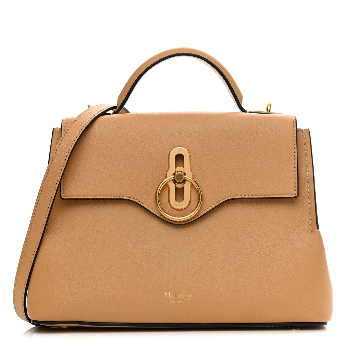 Silky Calfskin Mini Seaton Dark Golden Yellow