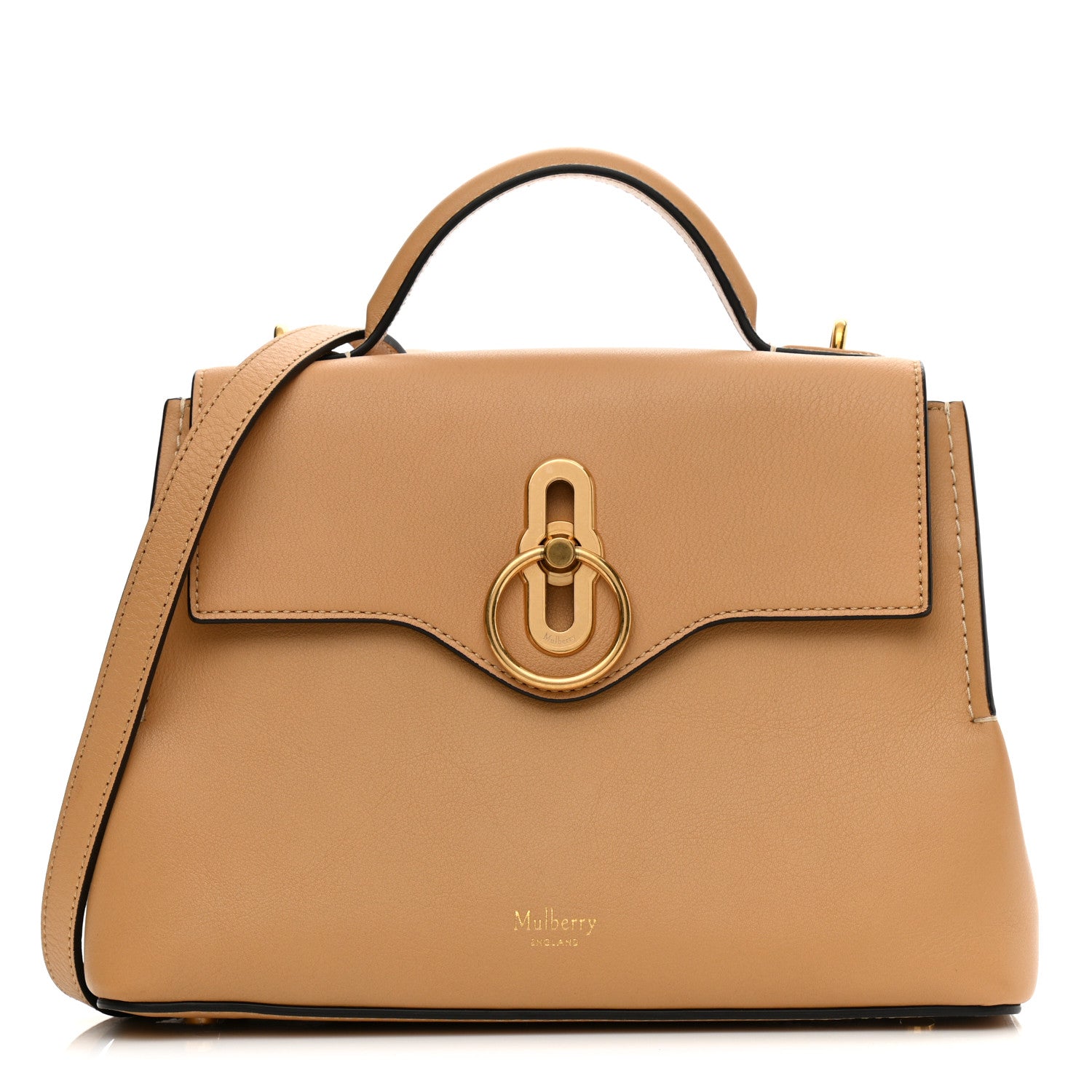 Mulberry Silky Calfskin Mini Seaton Dark Golden Yellow 1 of 9